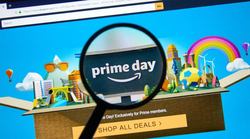 Image of a computer screen showing Amazon Prime Day website supporting America's retail industry image