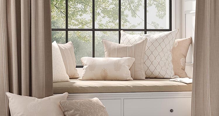 Ashley Wilde soft furnishings in a window