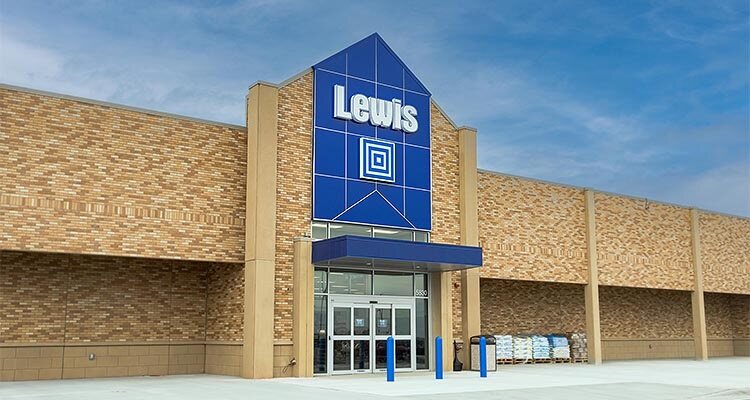 Exterior shot of Lewis Drug store