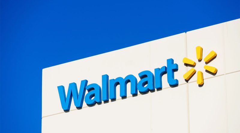 Walmart logo on storefront to support dark stores article