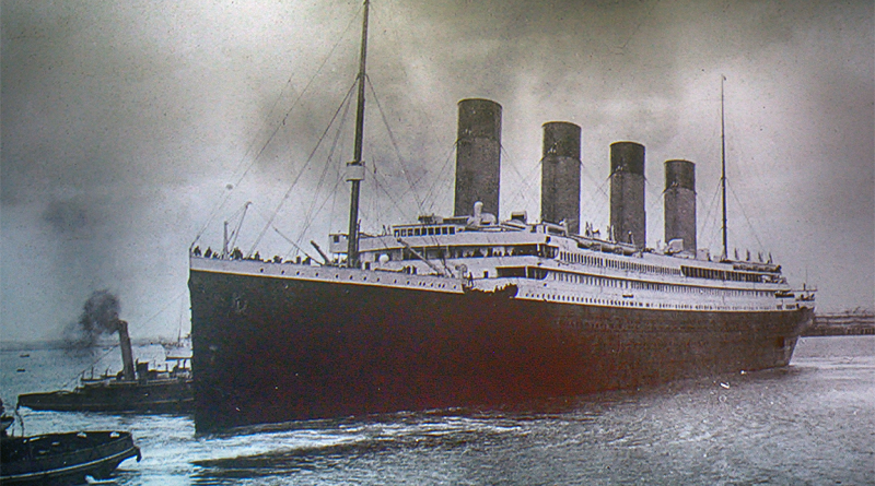 A gold pocket watch with hands stopped at 2.20 a.m., recovered from Titanic passenger Isidor Straus