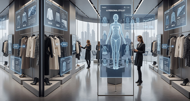 an in-store AI personal stylist or virtual fitting room system