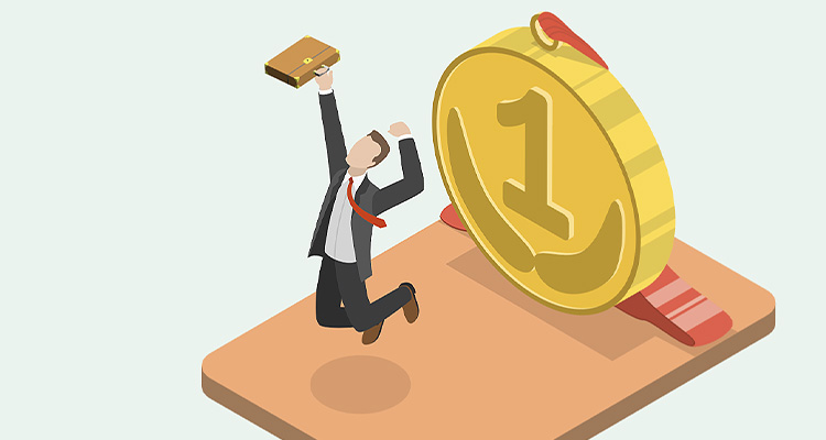 How retail incentives will evolve in 2026 A businessman in a suit is jumping excitedly with a briefcase held high