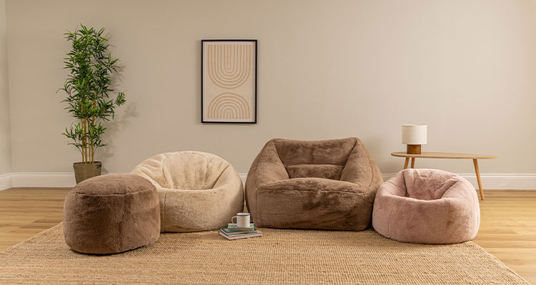 How icon has evolved to deliver ‘real life comfort’ to households across the UK and Europe Icon Milano Rabbit Faux Fur Round Footstool Bean Bags